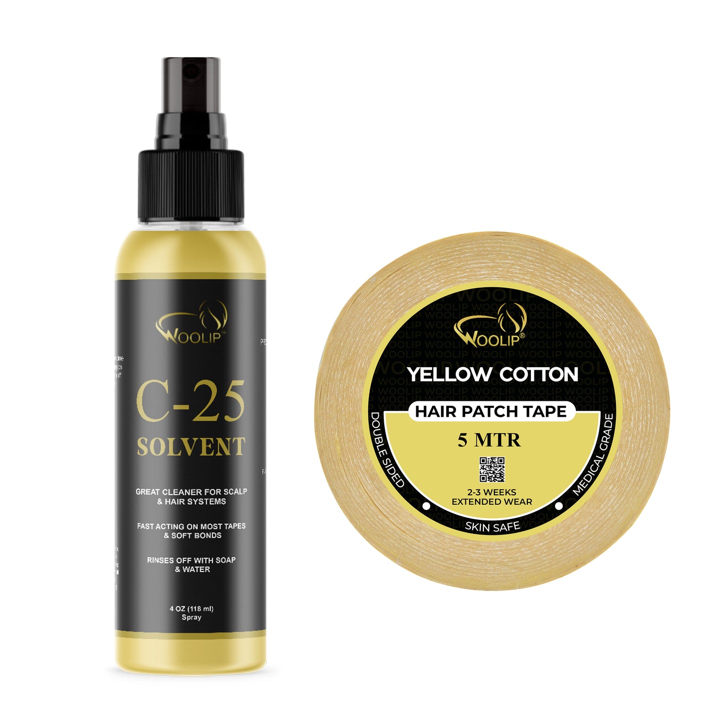 C25 Solvent Remover (118ml) + Yellow Cotton Tape (5m)- Combo Pack