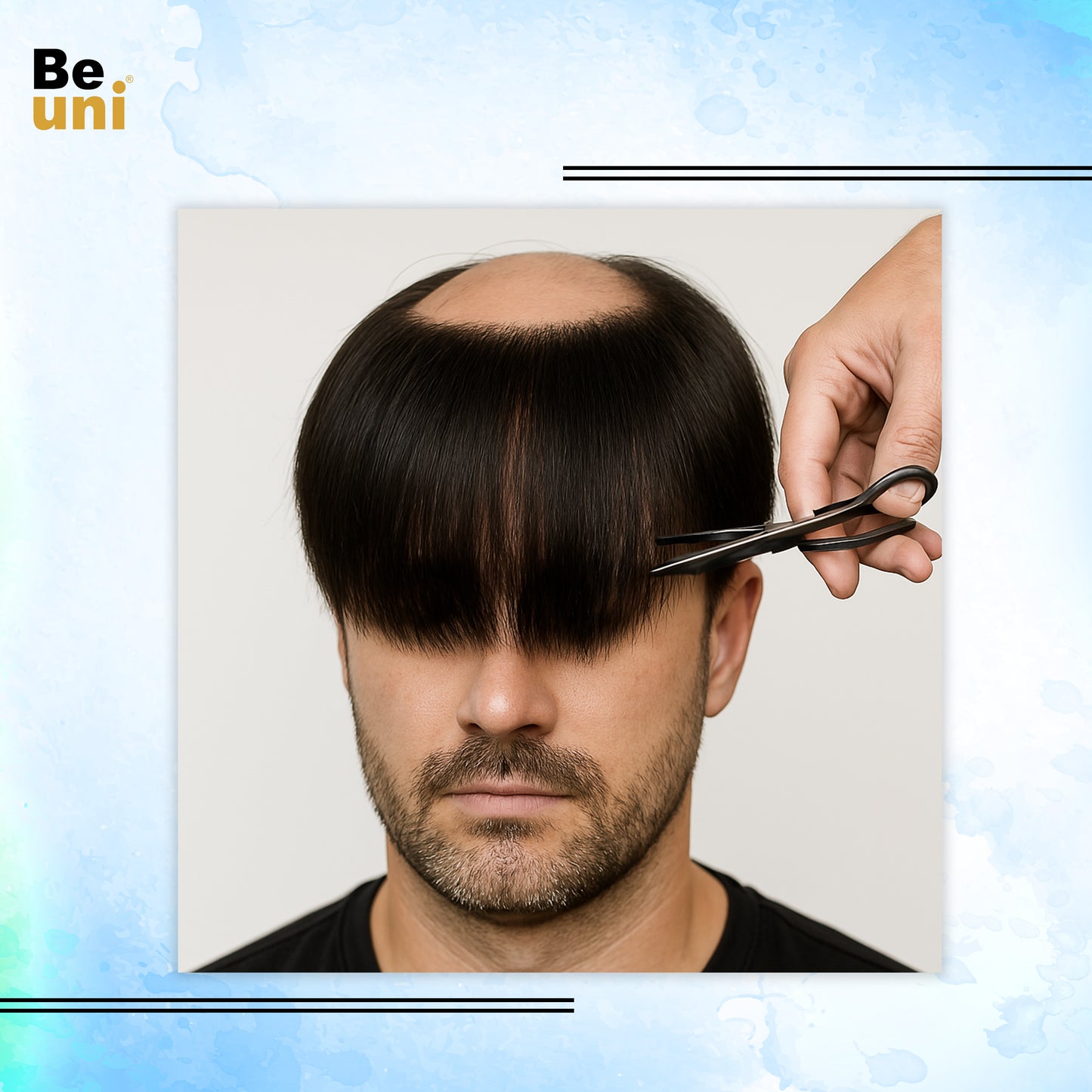 Beuni Frontal PU Skin Base Hair Patch for Invisible Frontline & Natural Coverage