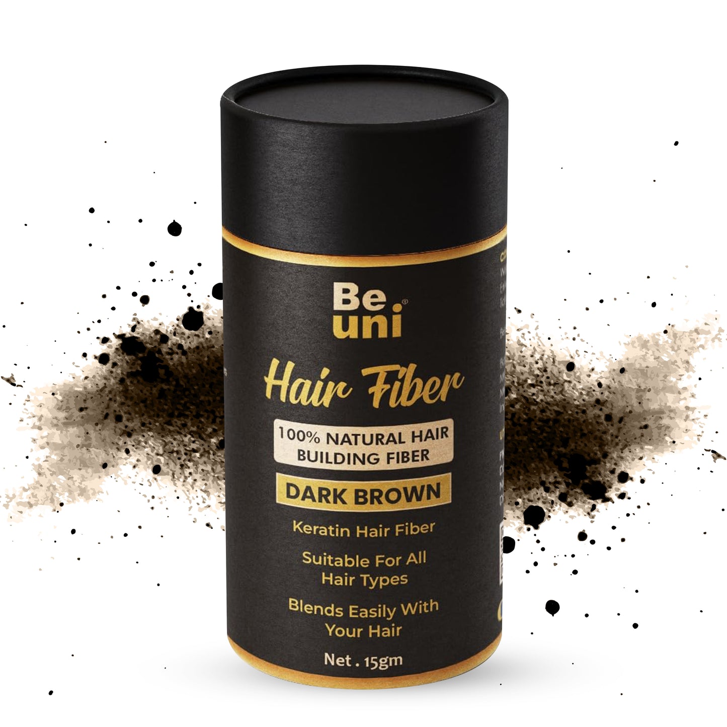 Beuni Hair Fibers for Women & Men (Dark Brown- 15 gm)