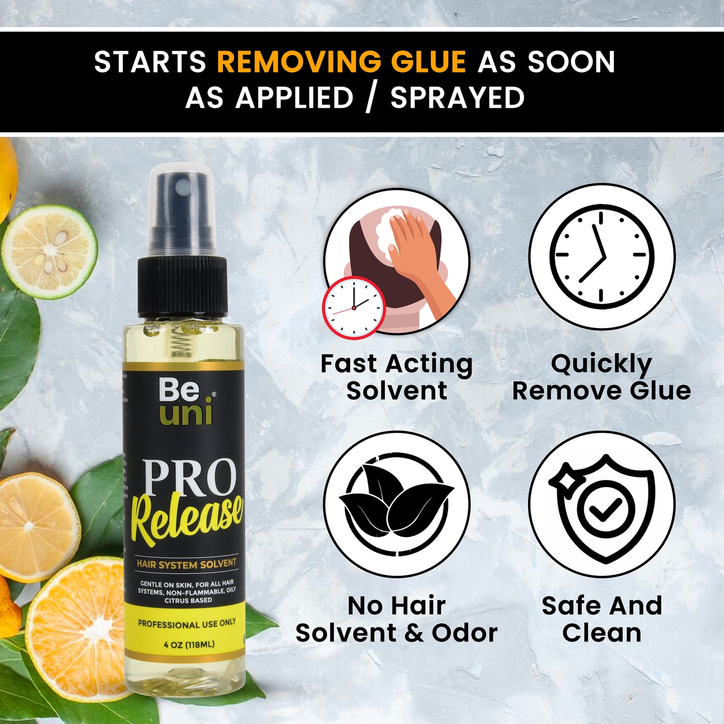Premium Pro Release Hair Wig Adhesive Remover Solvent 4oz (118ml)