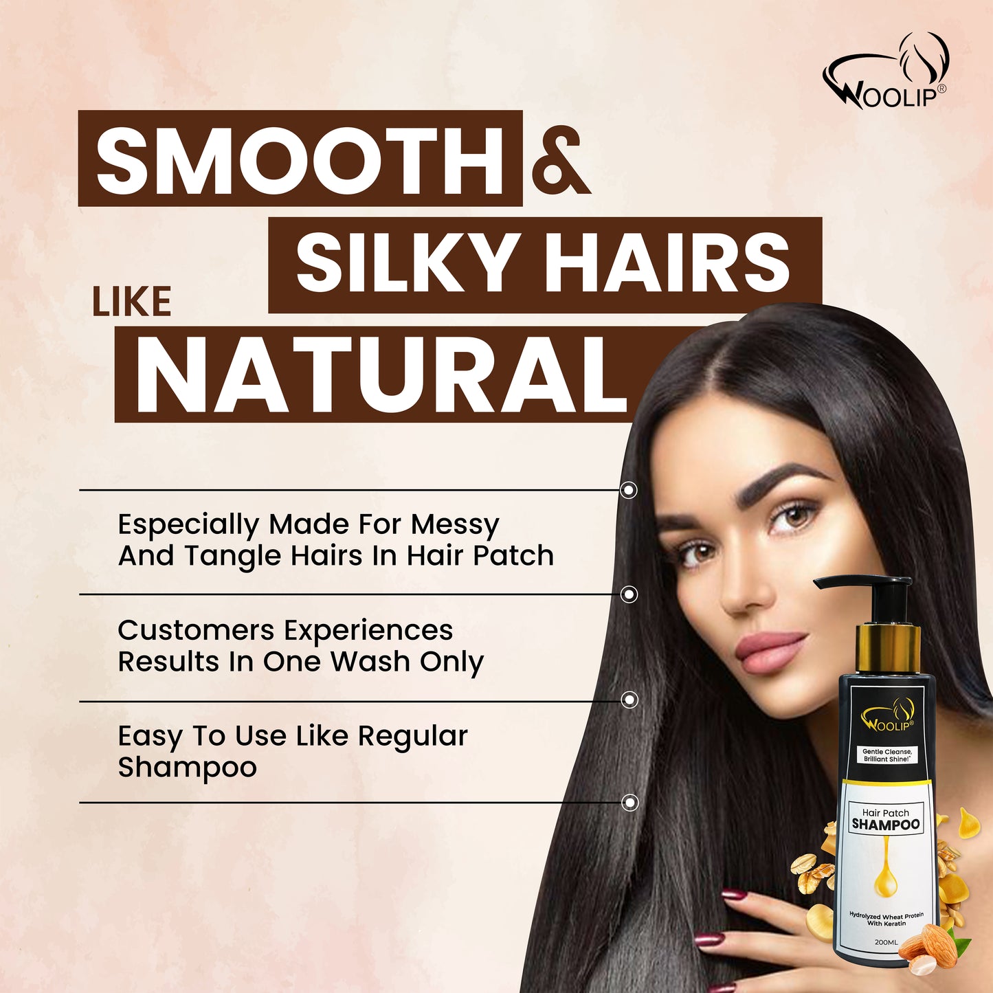 Hair Patch Shampoo For Men & Women | Hydrolyzed Wheat Protein with Keratin | 200ML