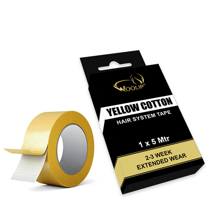 Woolip Yellow cotton Tape | German Brown Tape | Wig Tape I Hair Patch Tape (5 meter)