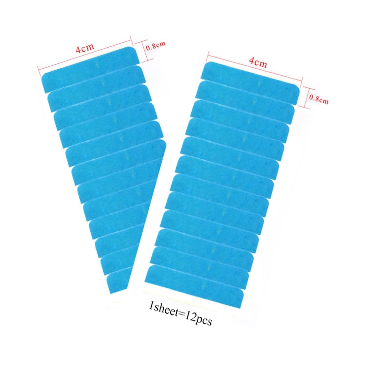 Beuni Hair Extension Tape Tabs Double Sided Extension Tapes for Replacement (4cm x0.8cm) (Blue - 96 Tabs)