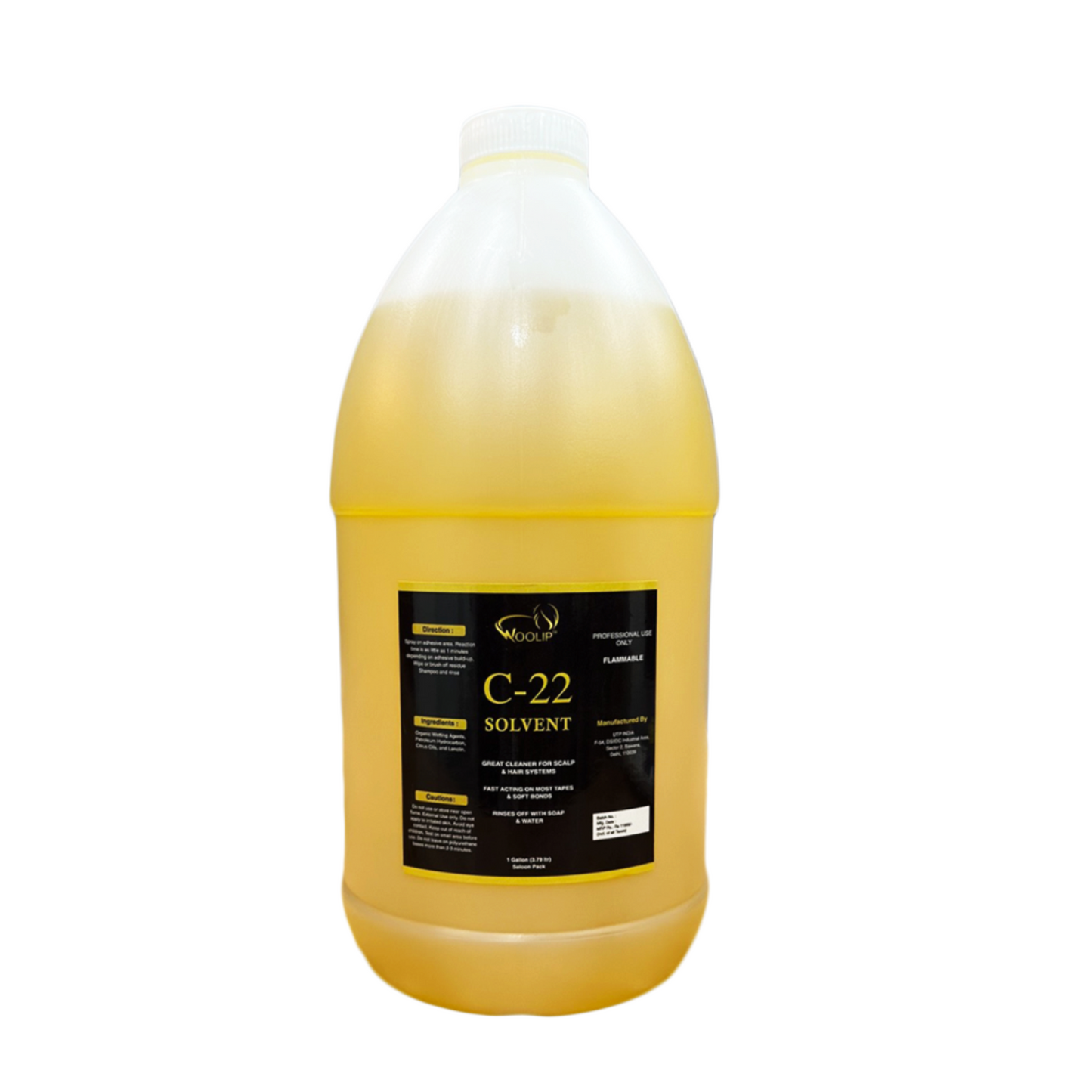 Woolip C22 Hair Adhesive Remover Solvent For Hair Patch & Extensions 1 Gallon (3.79 L)