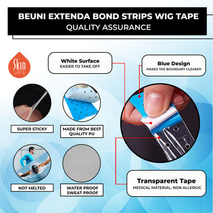 Woolip Extenda Bond Plus Bonding Strips With Holes Size - 1 1/2" X 12" (Blue - 10Pcs)