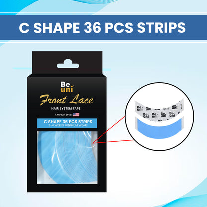 Premium Front Lace Support Double Sided Transparent (36 Pieces Tape Strips)