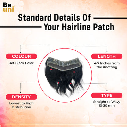 Beuni Front line double base Natural Look Customizable Natural Human Hair Patch
