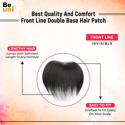 Beuni Front line double base Natural Look Customizable Natural Human Hair Patch