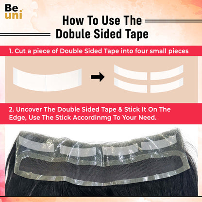 Beuni Front line double base Natural Look Customizable Natural Human Hair Patch