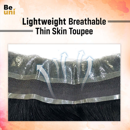 Beuni Front line double base Natural Look Customizable Natural Human Hair Patch