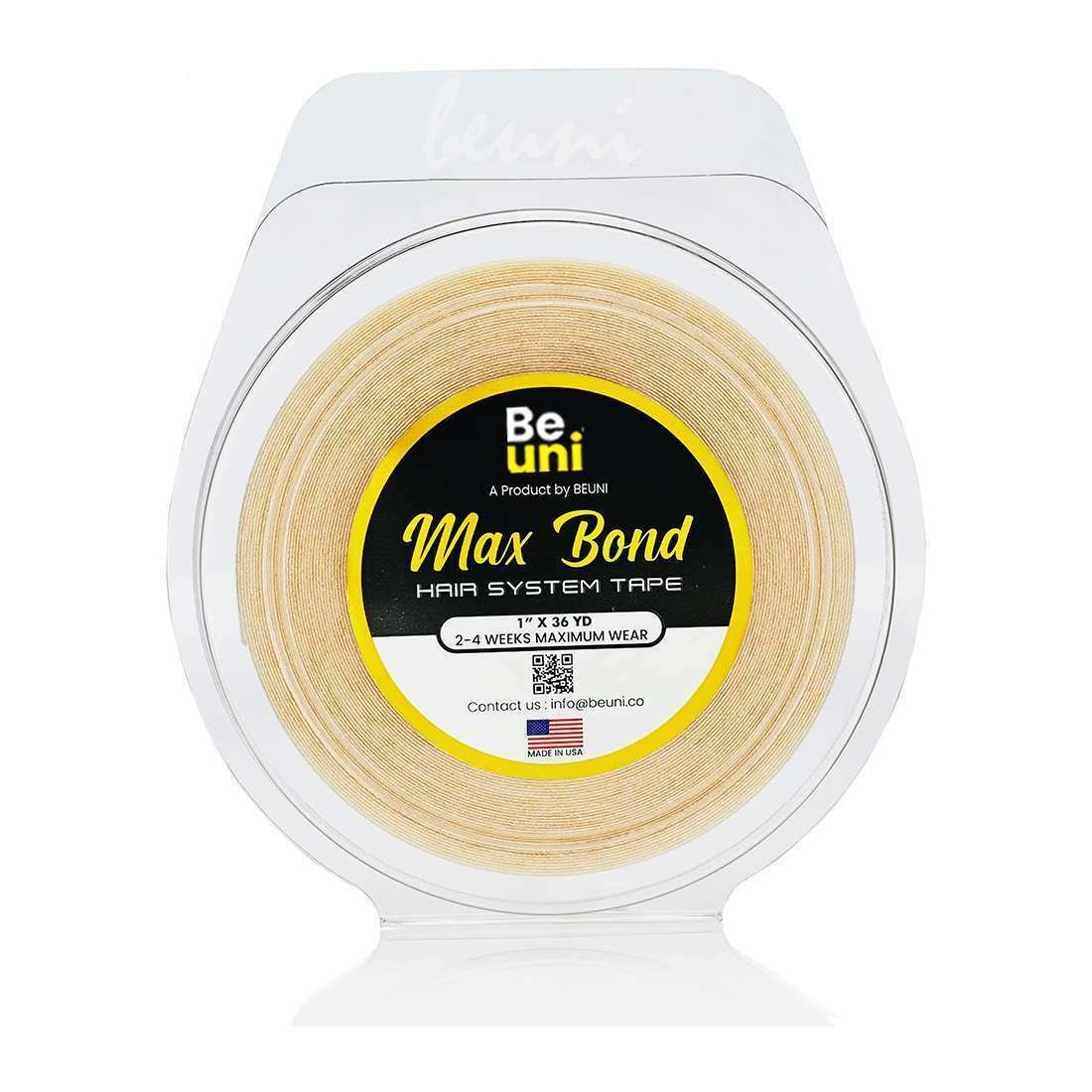 Premium Max Bond Double Sided Transparent Ultra Hold Tape for Wigs & Extensions (1″ x 36 YD)