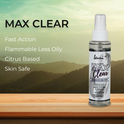 Premium Max Clear Hair Wig Adhesive Remover solvent 4oz (118ml)