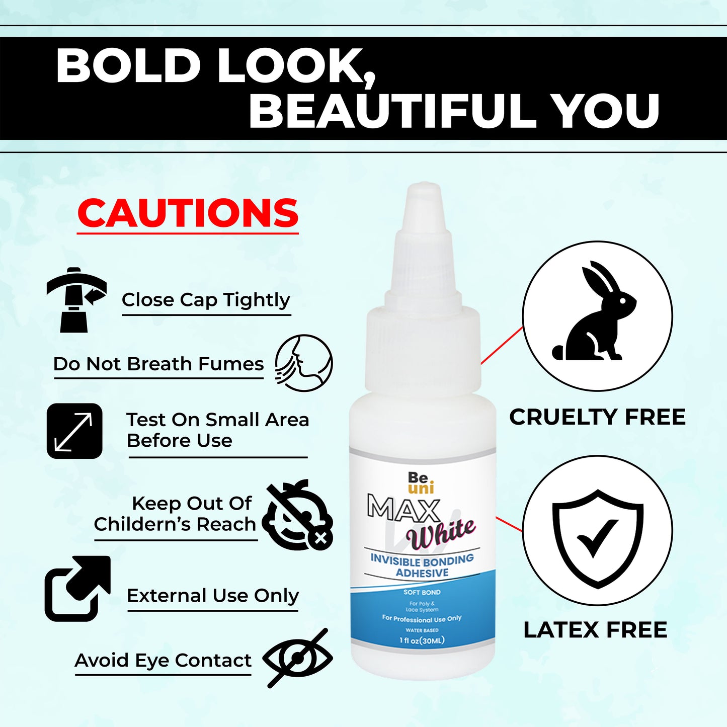 Premium Max White Wig Patch Waterproof Glue (30Ml)