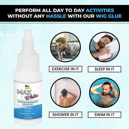 Premium Max White Wig Patch Waterproof Glue (30Ml)