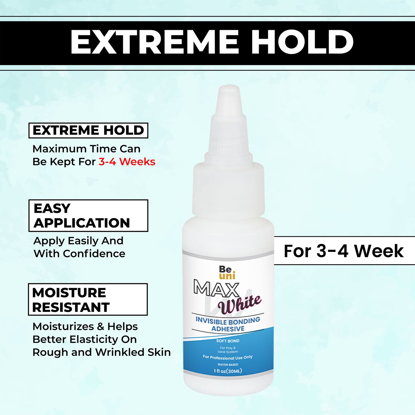 Premium Max White Wig Patch Waterproof Glue (30Ml)