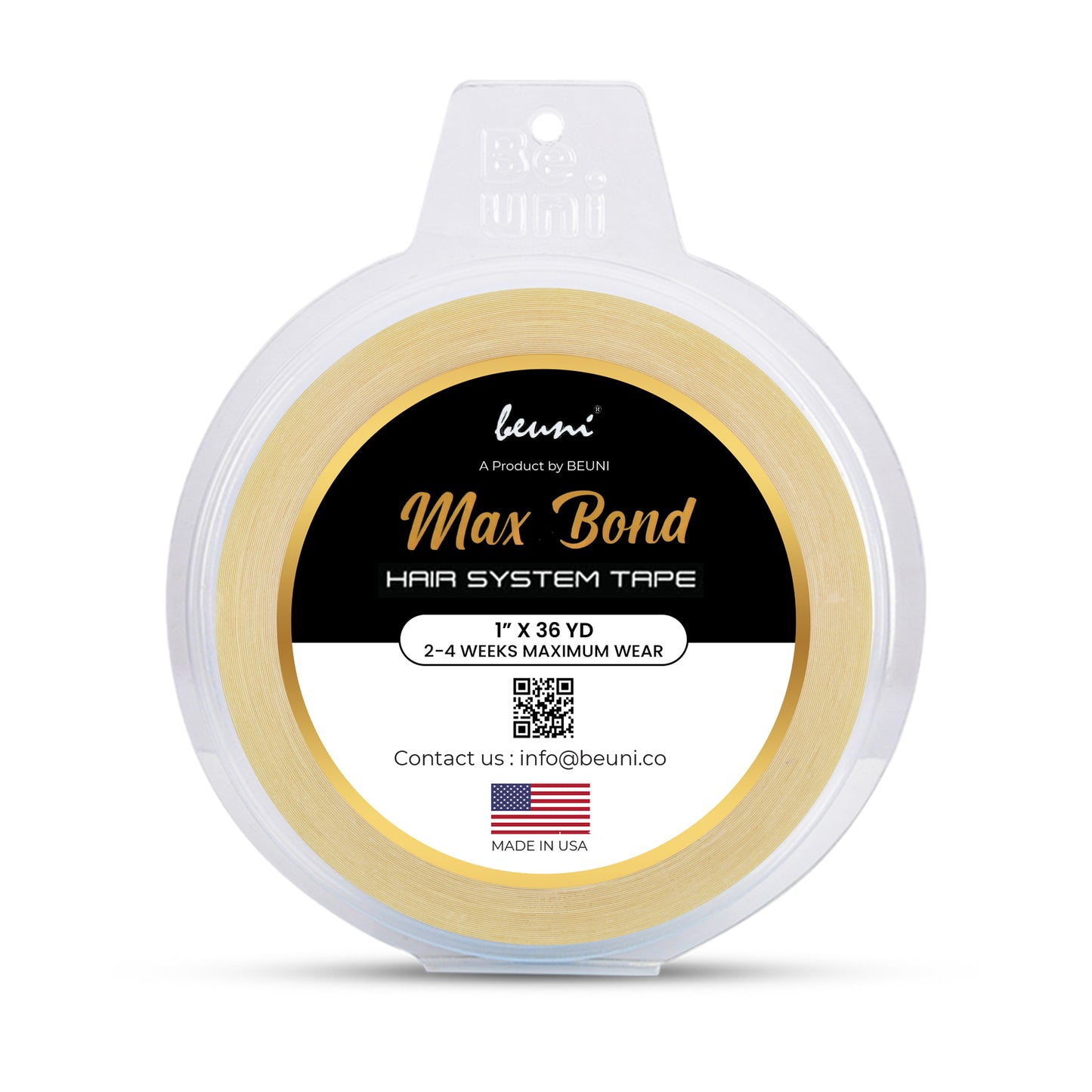 Premium Max Bond Double Sided Transparent Ultra Hold Tape for Wigs & Extensions (1″ x 36 YD)