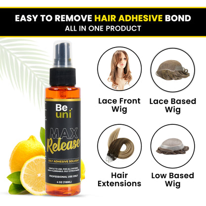 Premium Max Release Hair Wig Adhesive Remover Solvent (4oz/118ml)