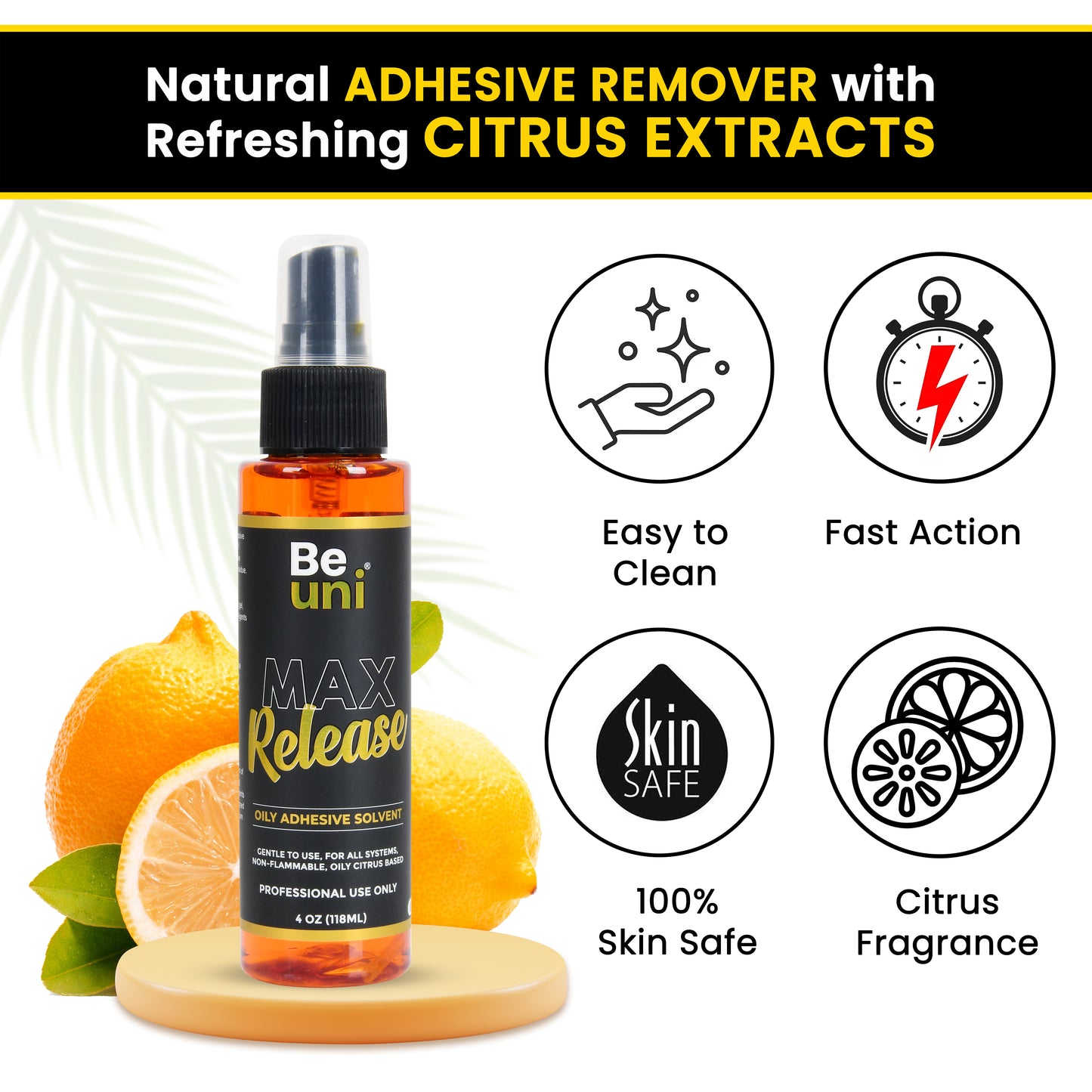 Premium Max Release Hair Wig Adhesive Remover Solvent (4oz/118ml)