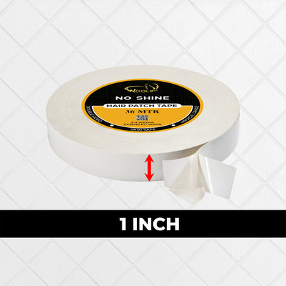 Woolip Super Stretch Double sided No shine Hair Patch Ultra Hold Tape (36 Meter)
