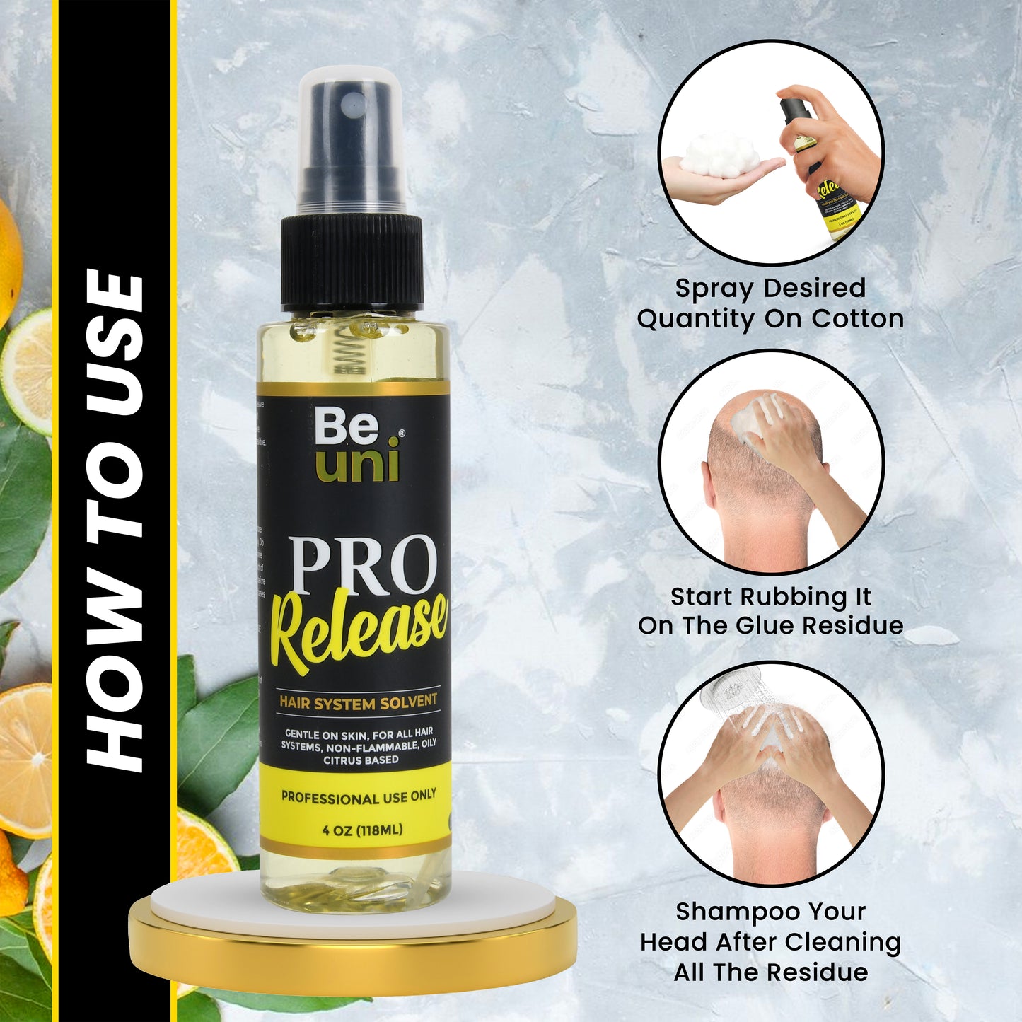 Premium Pro Release Hair Wig Adhesive Remover Solvent 4oz (118ml)