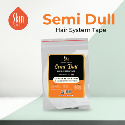 Premium Semi Dull No Shine Wig Tape Double Sided Transparent No Shine High Adhesive (36 Strips)