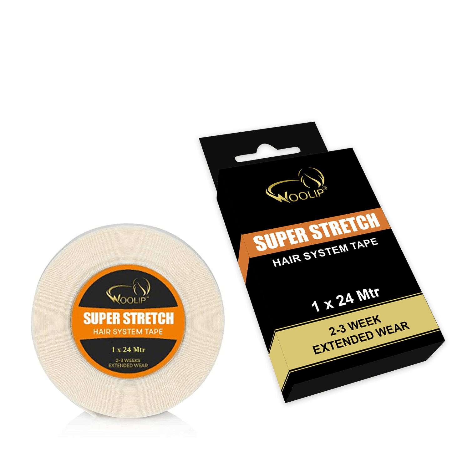 Woolip Super Stretch Double sided No shine Hair Patch Ultra Hold Tape (24 Meter)