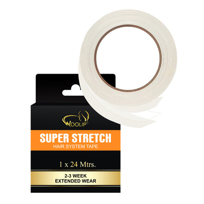 Woolip Super Stretch Double sided No shine Hair Patch Ultra Hold Tape (24 Meter)