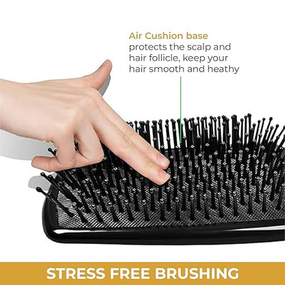 Beuni Premium Paddle Hair Brush for Men & Women | Comb Brush Black (Pack of 1)