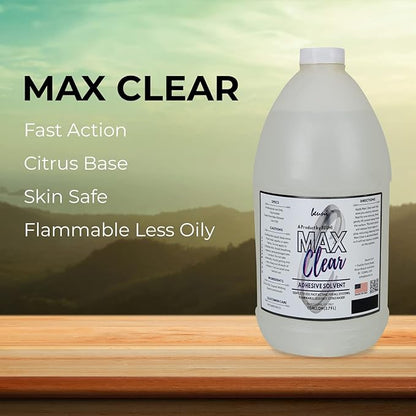 Premium Max Clear Fast Hair Patch Solvent Remover, 1 gallon (3.79 Liter’s)