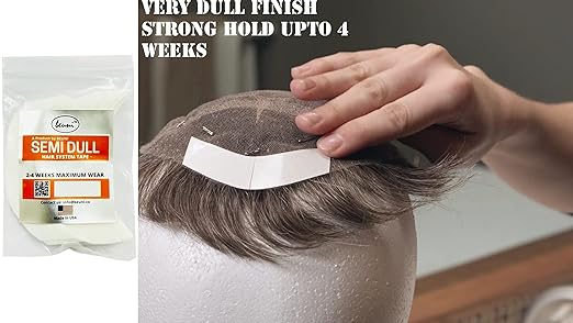 Premium Semi Dull No Shine Wig Tape Double Sided Transparent No Shine High Adhesive (36 Strips)