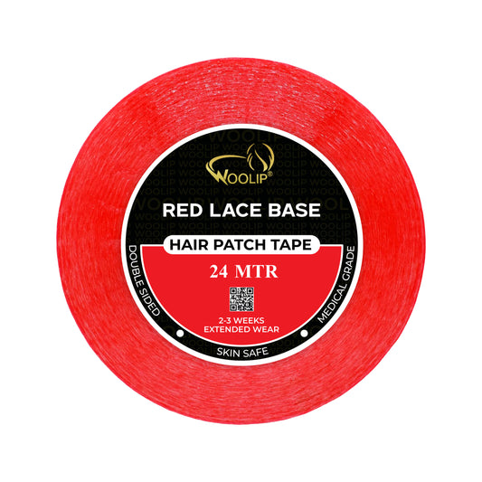 Woolip Transparent Hair Double sided Patch & Hair Toupee Red Tape (24 Meter)