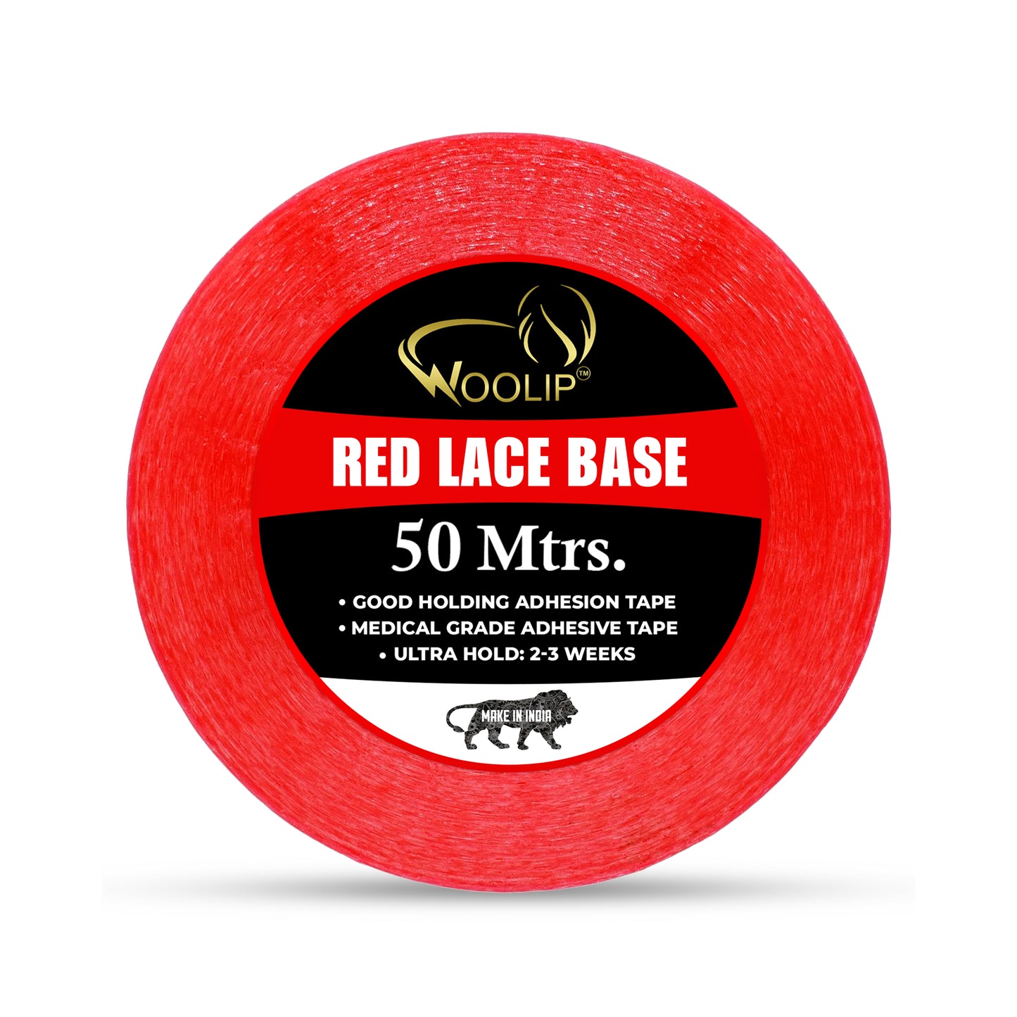 Woolip Transparent Double Sided Red Tape For Hair Patch & Toupee (50 Meter)