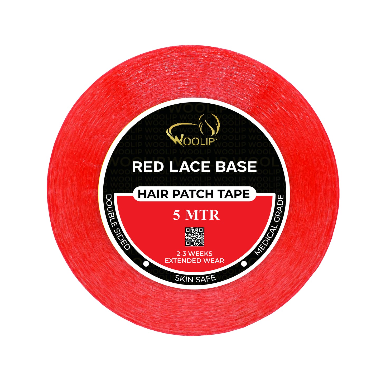 Woolip Transparent Hair Wigs/Patch Double Sided Red Tape (5 Meter)