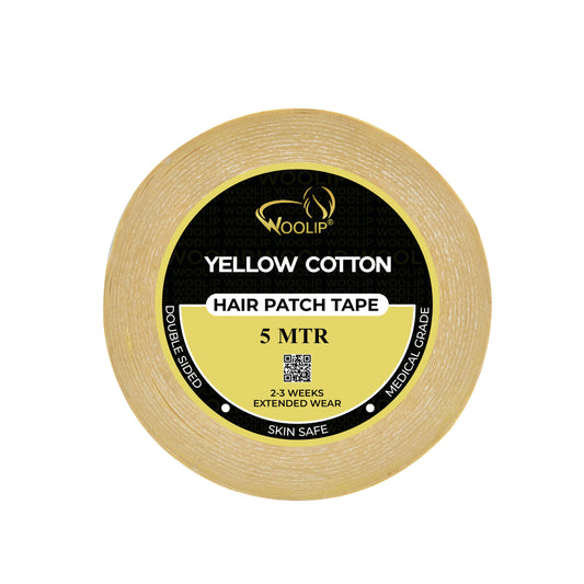 Woolip Yellow cotton Tape | German Brown Tape | Wig Tape I Hair Patch Tape (5 meter)