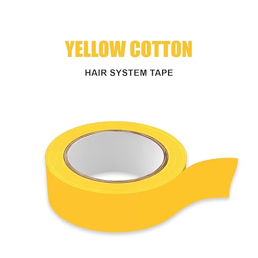 Woolip Yellow cotton Tape | German Brown Tape | Wig Tape I Hair Patch Tape (5 meter)